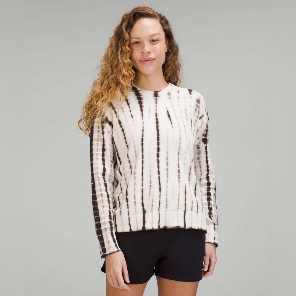 Lululemon Tie Dye Crewneck Sweater - Linear Tie Dye Grey Multi